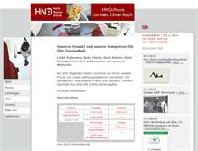 Tablet Screenshot of hno-praxis-reich.de